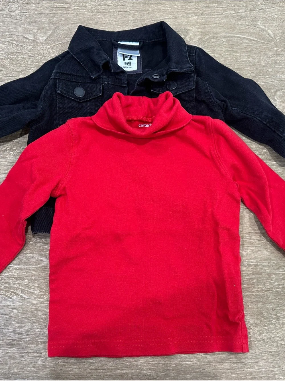Carter's Bright Red Long Sleeve Turtleneck Top for Kids